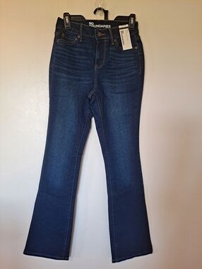 No Boundaries Women's Dark Blue Flared Jeans